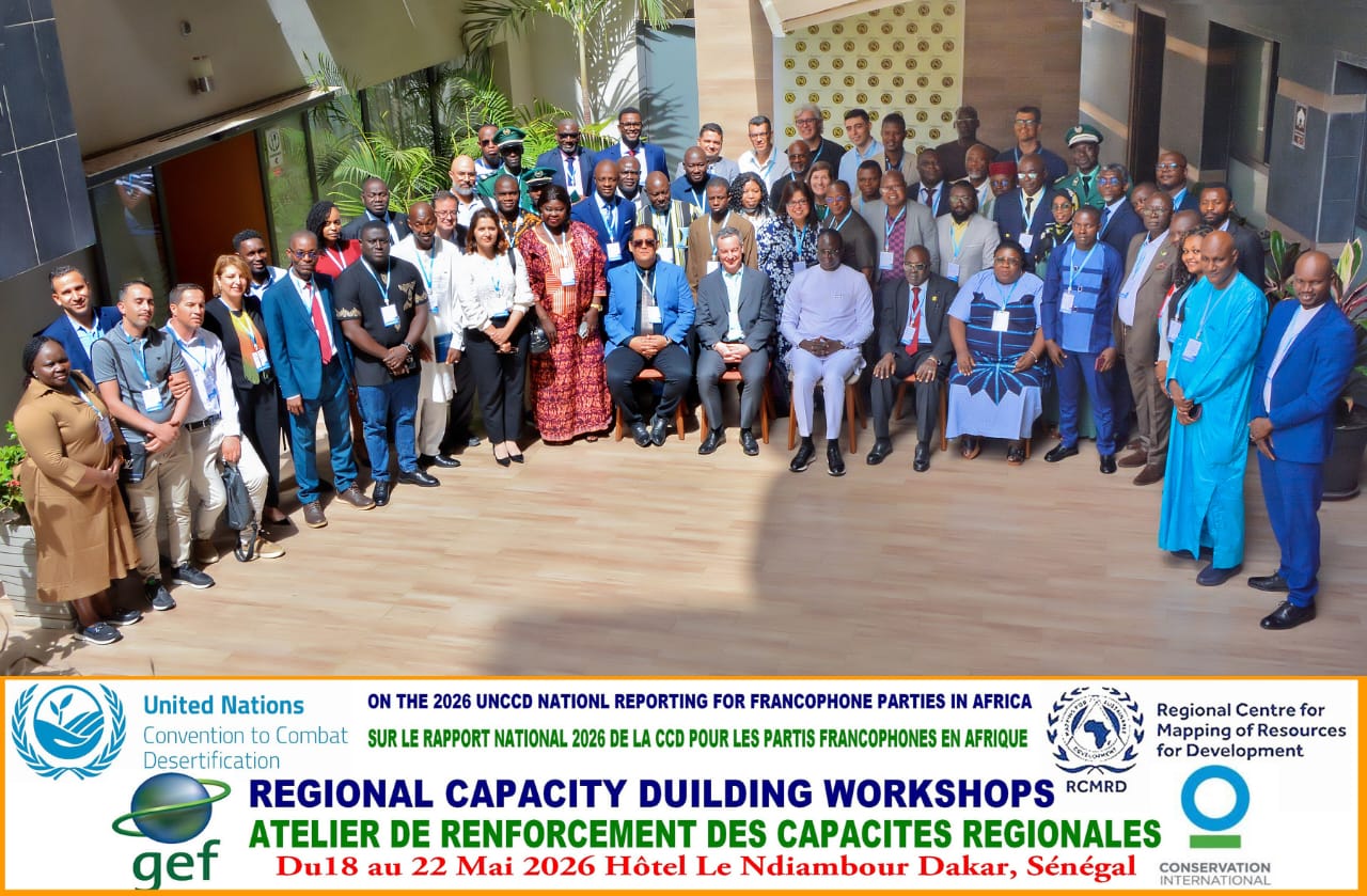 RCMRD join 26 Francophone African countries in Dakar to strengthen capacity for the 2026 UNCCD national reporting process and collective action against desertification